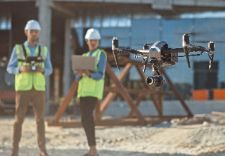 DEFT CLAIMS | WORKERS FLYING DRONE AT CONSTRUCTION SITE